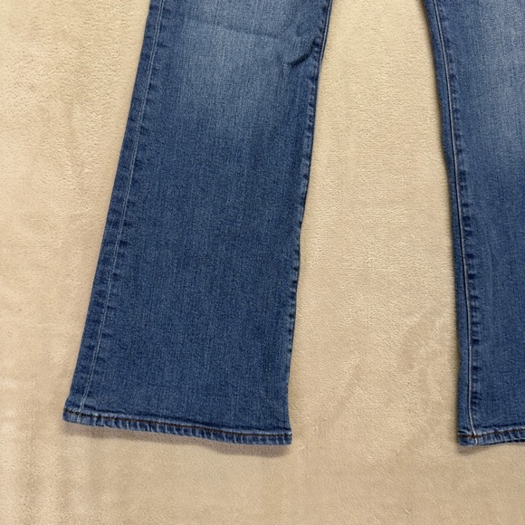 Loft Jeans Women 10/30 Petite Slim Flare Sailor Pocket Hi Rise Medium Wash Denim - Picture 4 of 14